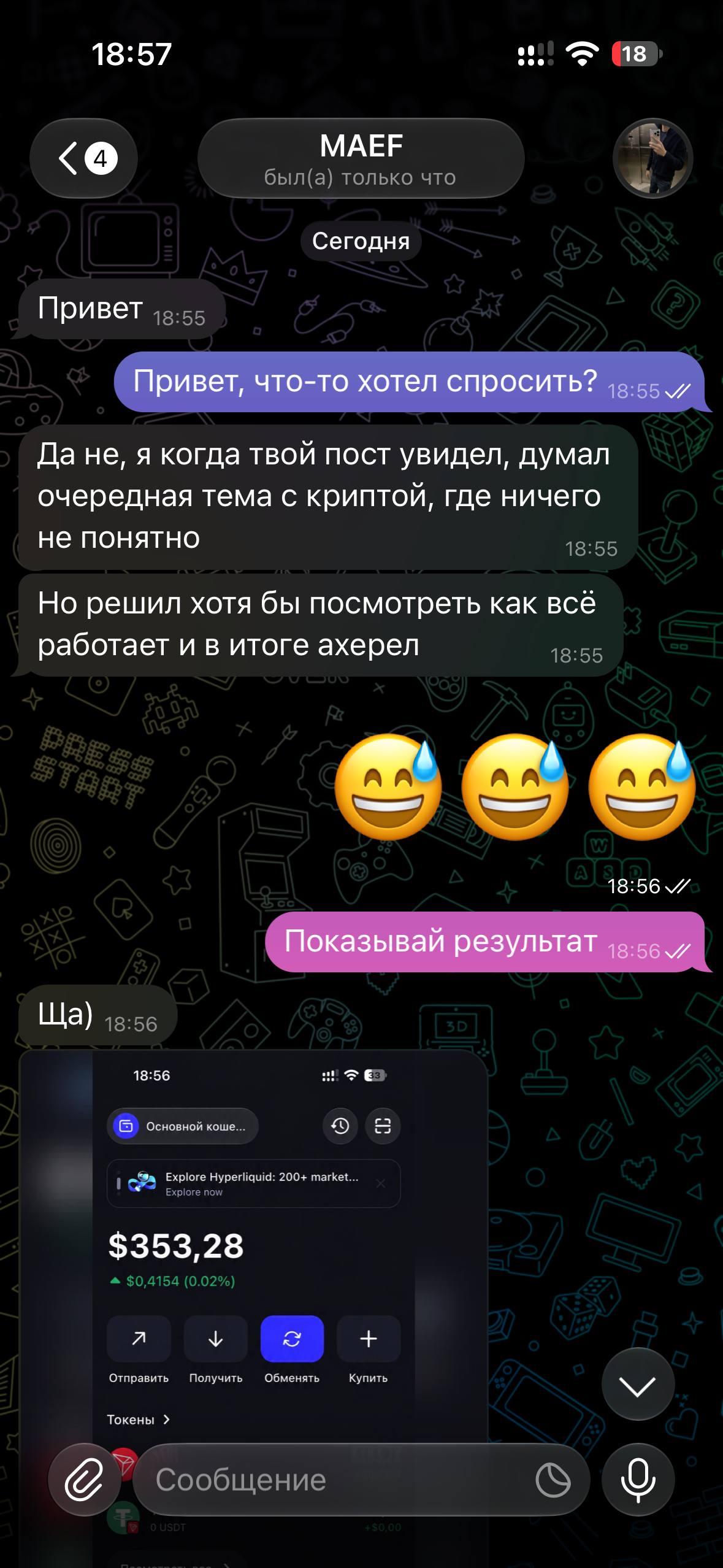Переписка об опыте использования связки — скриншот 5 из 14