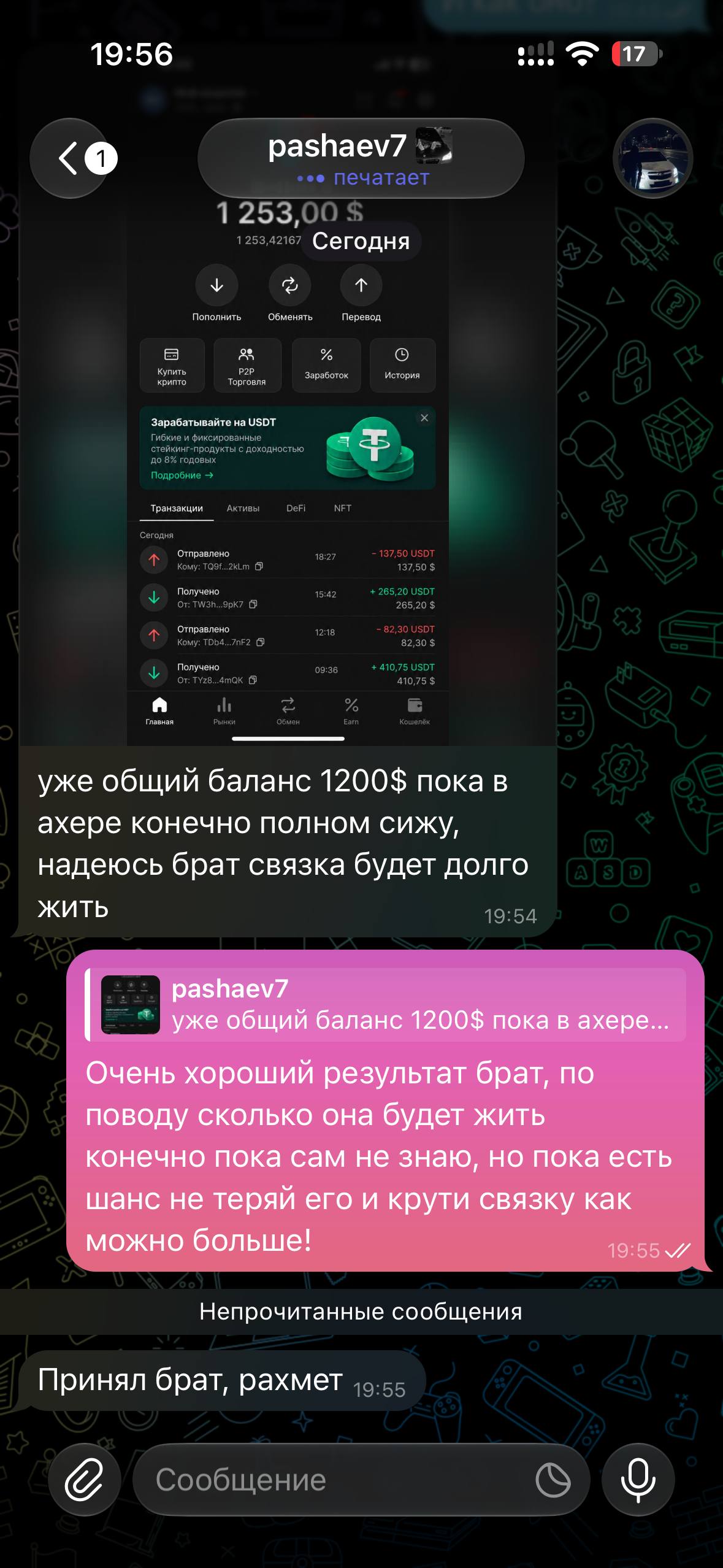 Переписка об опыте использования связки — скриншот 10 из 14